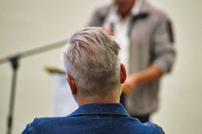 Rear view of man