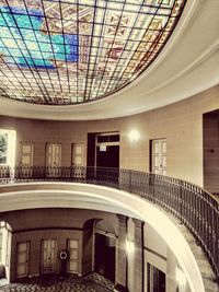 Illuminated ceiling of building