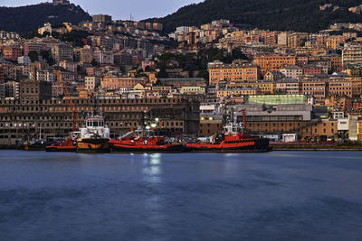 Boats in sea