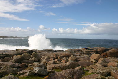 Scenic view of sea against sky