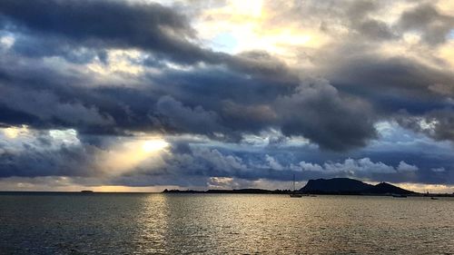 Cloudy sky over sea