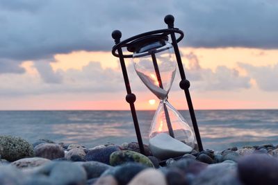 Scenic view of sea during sunset