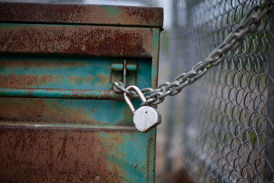 Locked up baseball field metal box