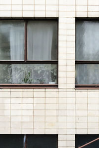 Close-up of windows on wall