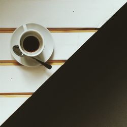 Coffee cup on table