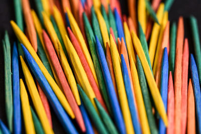 Full frame shot of multi colored pencils