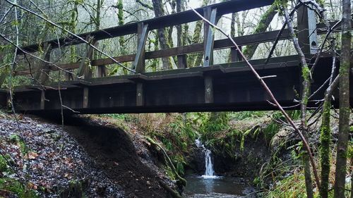Footbridge over river