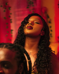 Portrait of young woman