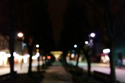 Illuminated city at night