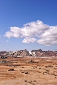 Scenic view of desert against sky