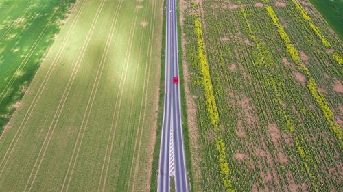 High angle view of road