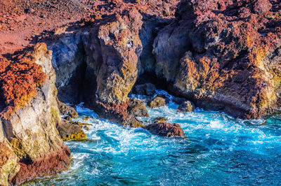 Rock formations in sea