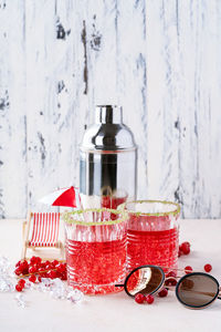 Close-up of drink on table