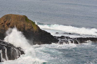 Scenic view of sea waves