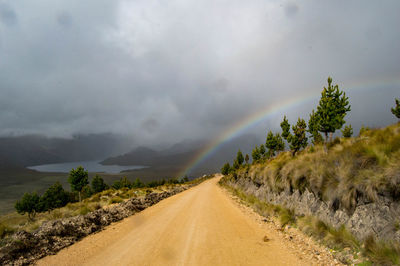 Road on landscape against sky