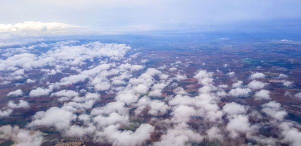 High angle view of cloudscape against sky