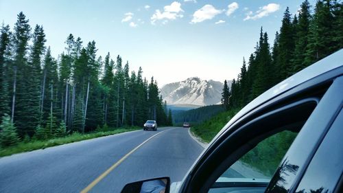 Road passing through mountains