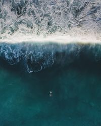 Aerial view of ocean waves