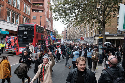 Group of people on city street