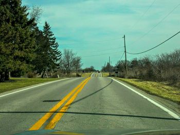 Road passing through country road