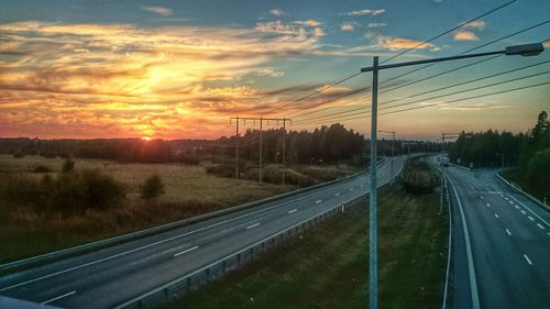 Road at sunset