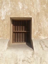 Open window of old building