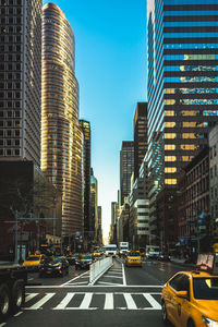 Traffic on road in city