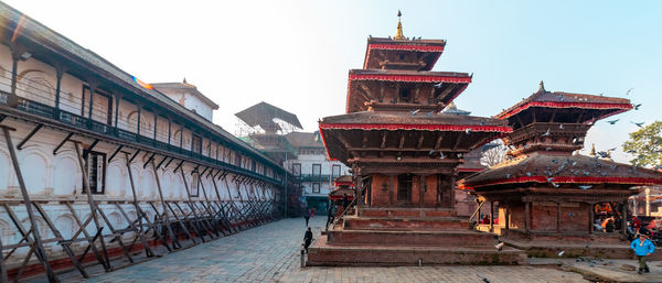 View of temple building against sky