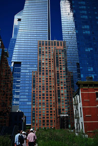 Low angle view of buildings in city