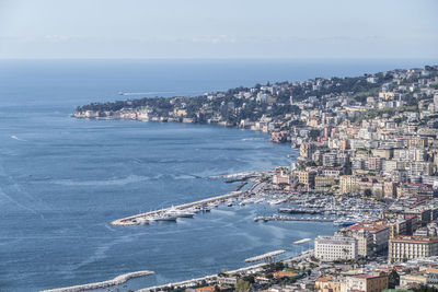 Aerial view of naples and posillipo