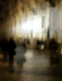 Blurred motion of blurred lights