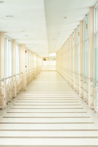 Empty corridor in building