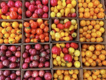 Full frame shot of fruits for sale at market stall