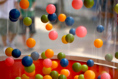 Close-up of multi colored balloons