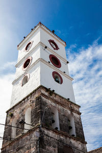 Bell tower of the san sebastian church built between 1553 and 1653 at the town of mariquita