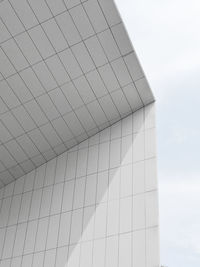 Low angle view of modern building against sky