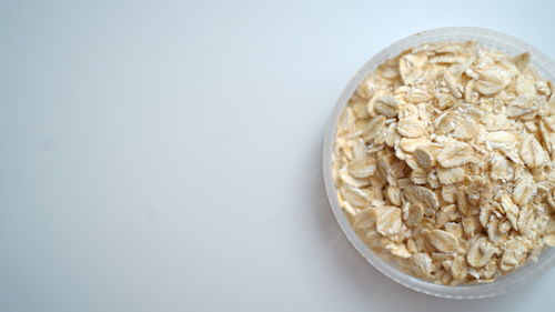 Directly above shot of breakfast served on table