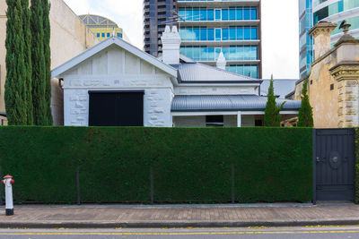 Exterior of building by road