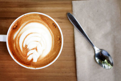 Close-up of coffee on table