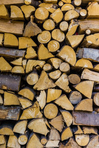 Full frame shot of logs