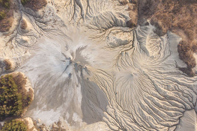 High angle view of rock formation