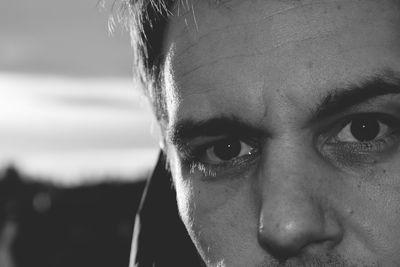 Close-up portrait of young man