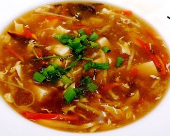 Close-up of soup in bowl