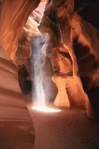 Low angle view of rock formation