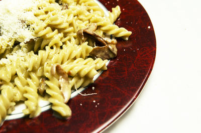 Close-up of served food in plate