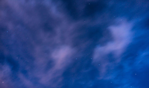 Low angle view of cloudy sky