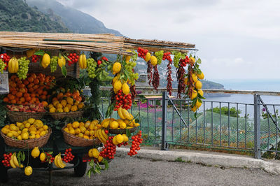 Fruits for sale at market stall