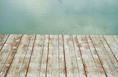 High angle view of wood by lake