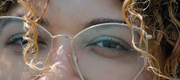 Close-up portrait of a woman