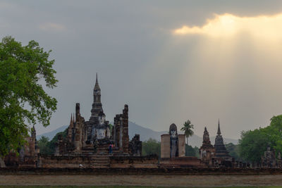 View of temple building against sky